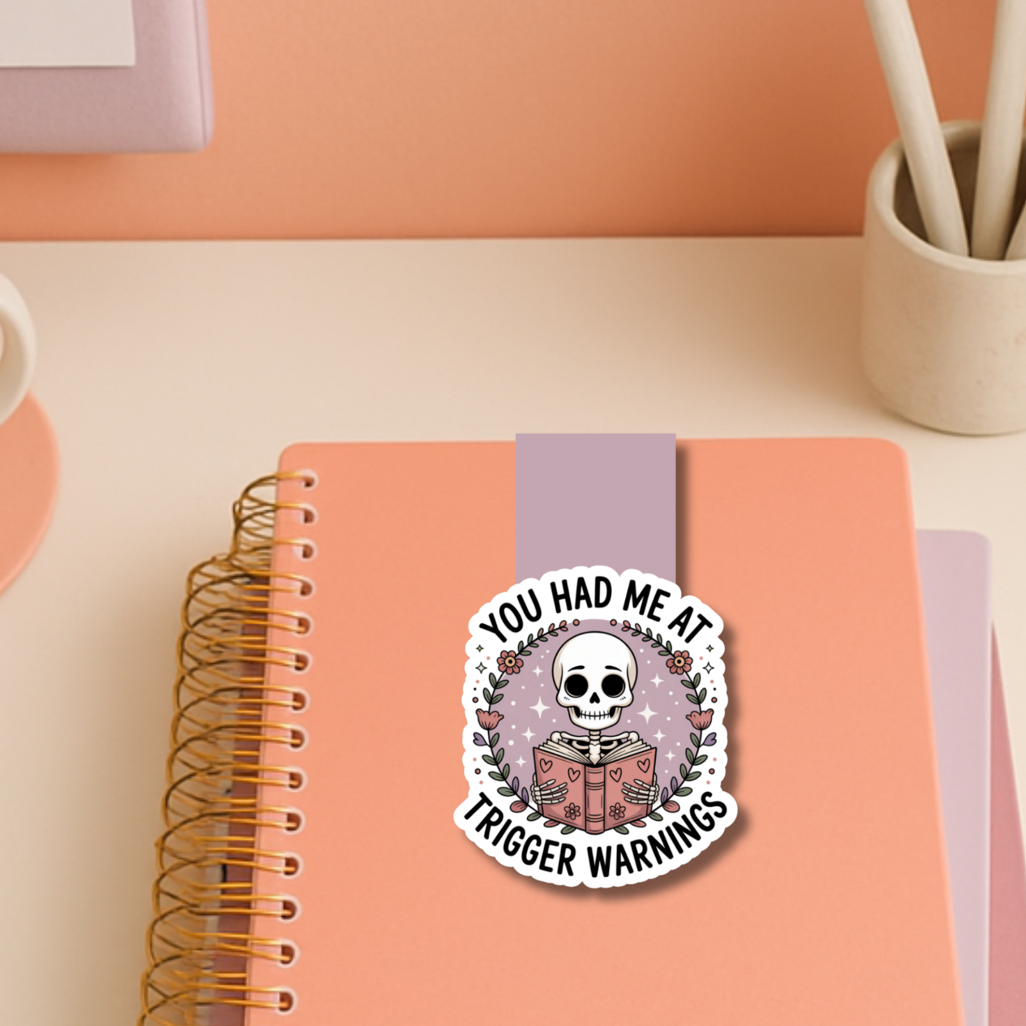 Auburn Row Design - Wholesale Bookmark - You Had Me at Trigger Warnings Magnetic Bookmark2