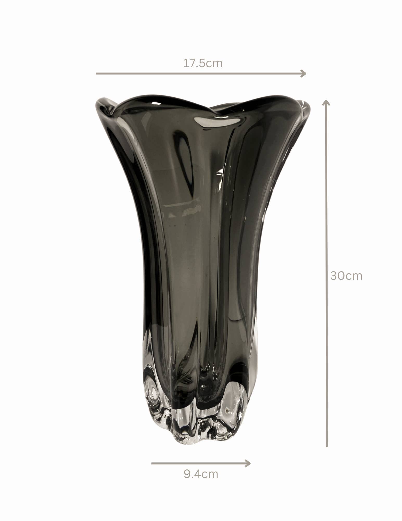 The Blue Heron - Wholesale Vase - Grace Handmade Glass Vase - 12" Tall, Handblown 4