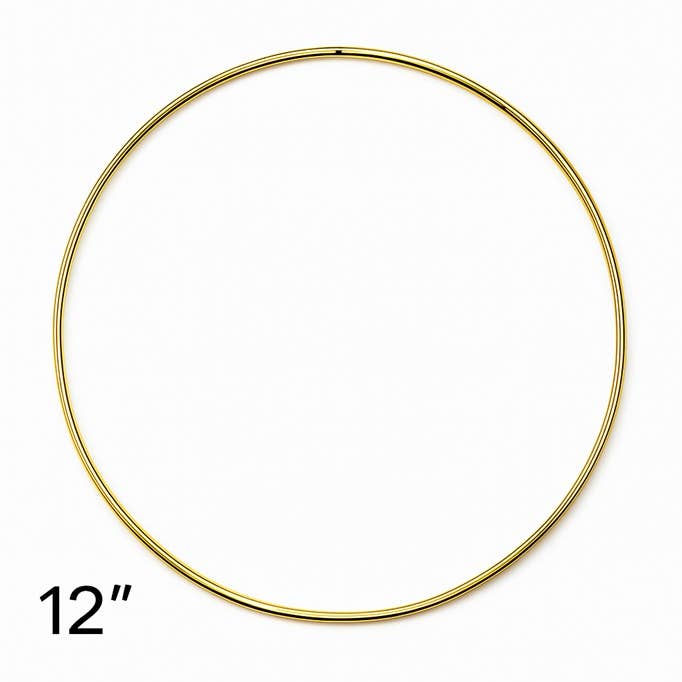 Factory Direct Craft - Wholesale Craft Supplies - Gold Metal Round Craft Ring - Select Size7