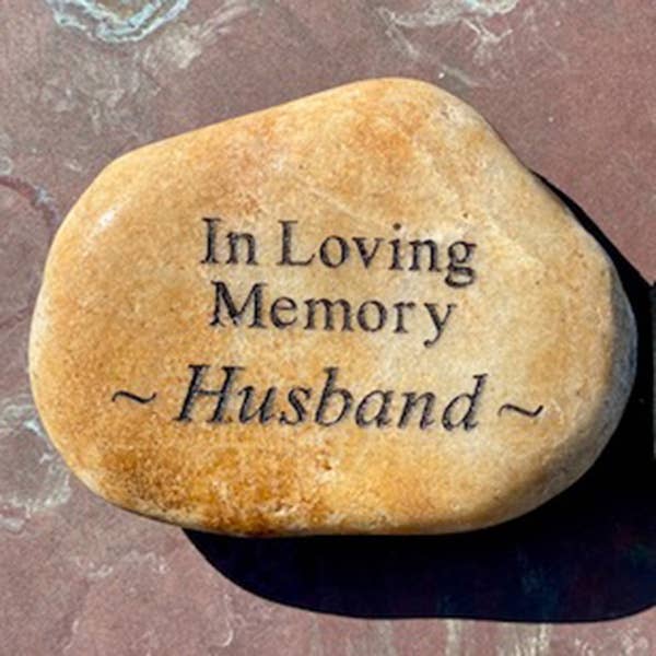 In Loving Memory River Rock - Husband for wholesale by SHOPGIVECOURAGE