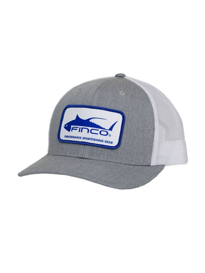Tuna Trucker Hat in Gray / White for wholesale by Finco