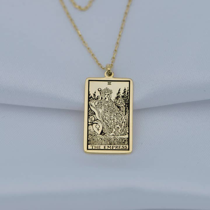 The Empress Tarot Engraved 925 Sterling Silver Pendant for wholesale by DreamedBy