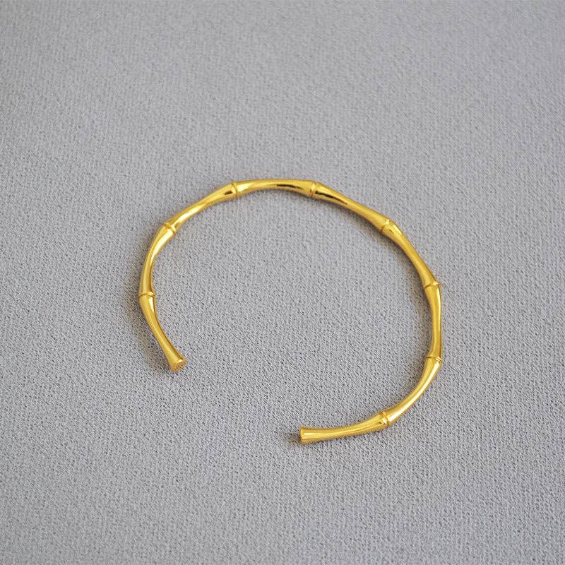 Revelari - Wholesale Cuff Bracelet - Gold Bamboo-Style Cuff Bracelet0