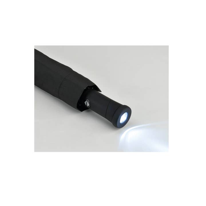 Clima Umbrellas - Vente Parapluie – homme - Parapluie-Lampe Torche Automatique 2 en 1 Noir1