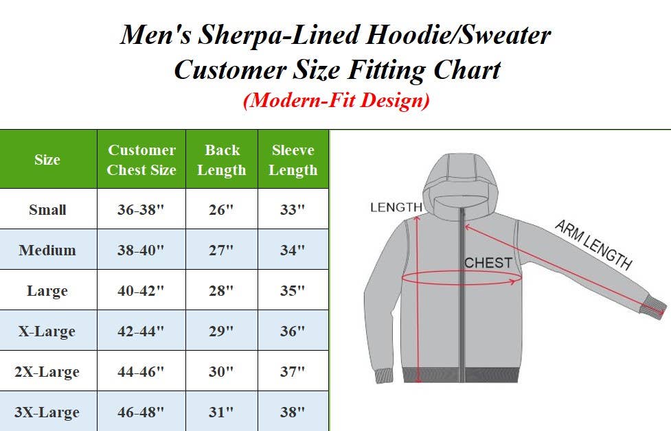 Galaxy By Harvic - Wholesale Hoodie - Men's - Men's Sherpa-Lined Full Zip Hoodie (Sizes, S to 3XL)12