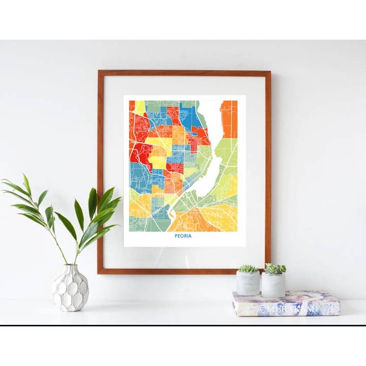 Juanita's Adventures - Wholesale Art Print - Juanitas Peoria Map Print2