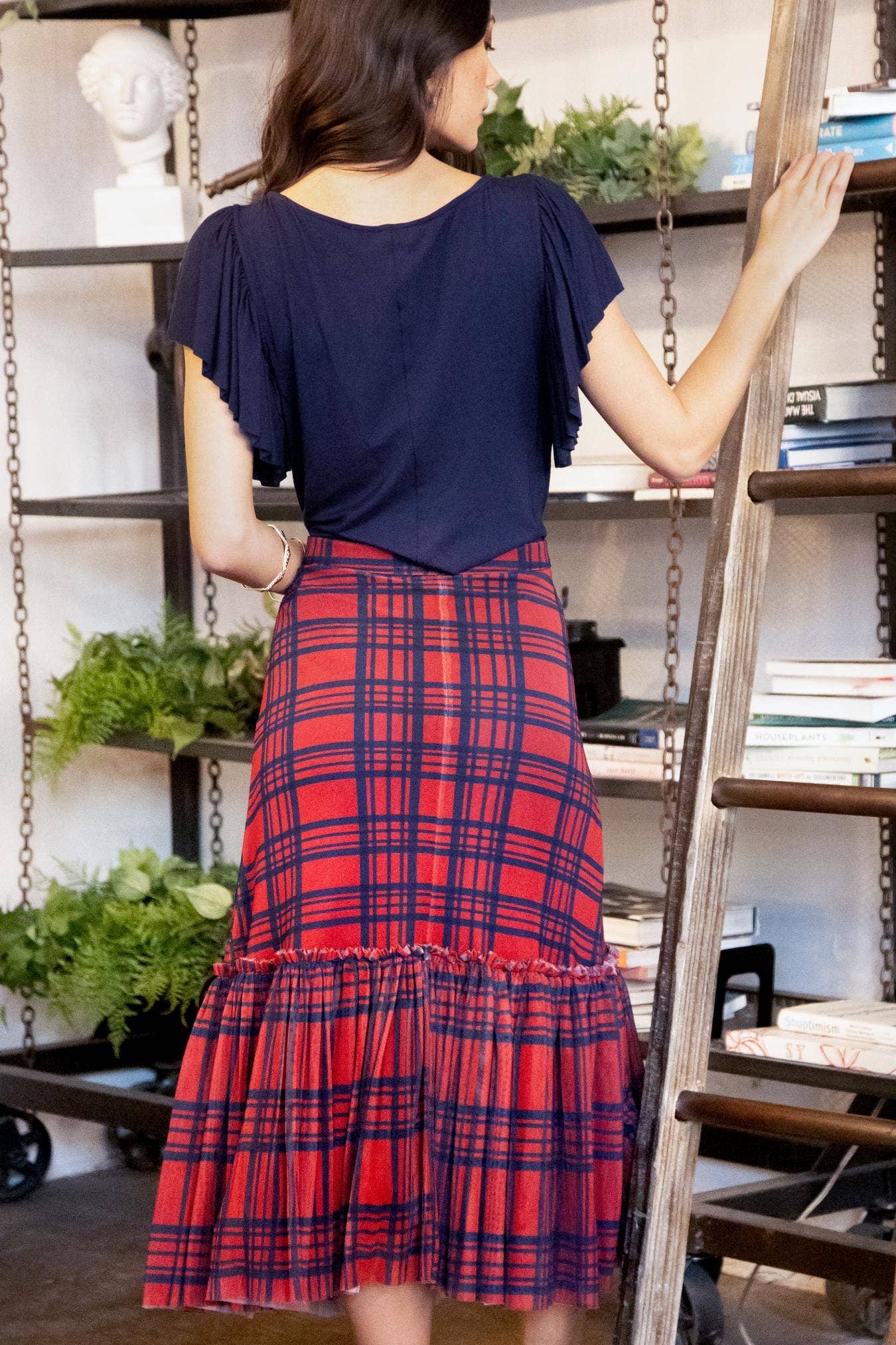 Eva Franco - Wholesale Skirt - Women's - Kym Flounced Midi Skirt3