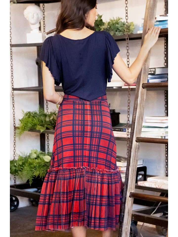 Eva Franco - Wholesale Skirt - Women's - Kym Flounced Midi Skirt3