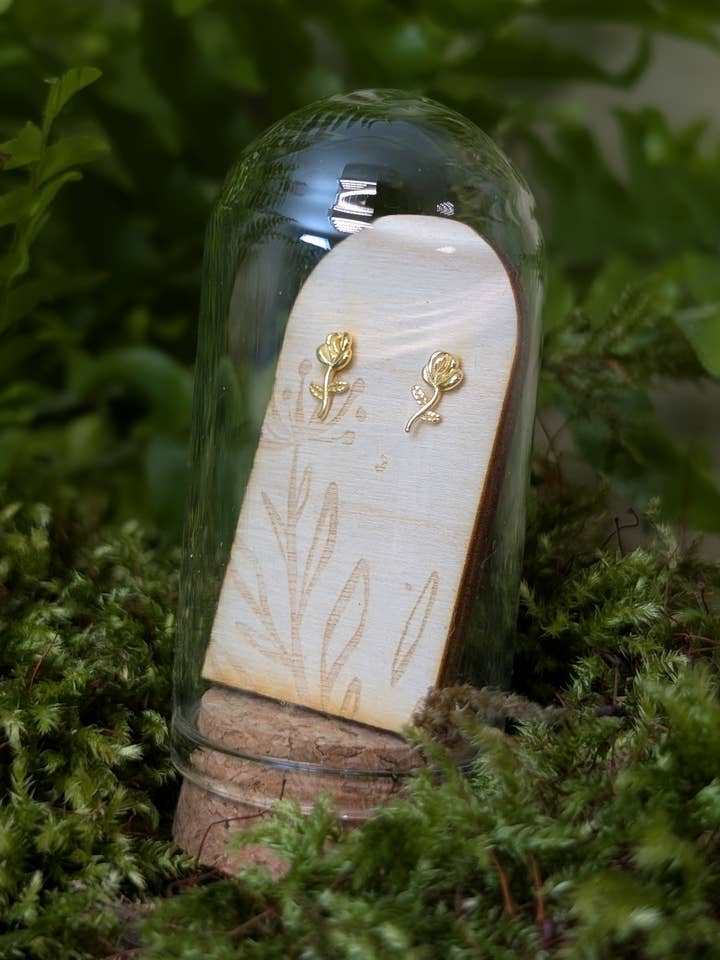 Mini Rose Gold Plated Sterling Silver Studs for wholesale by Banksia Botanicals