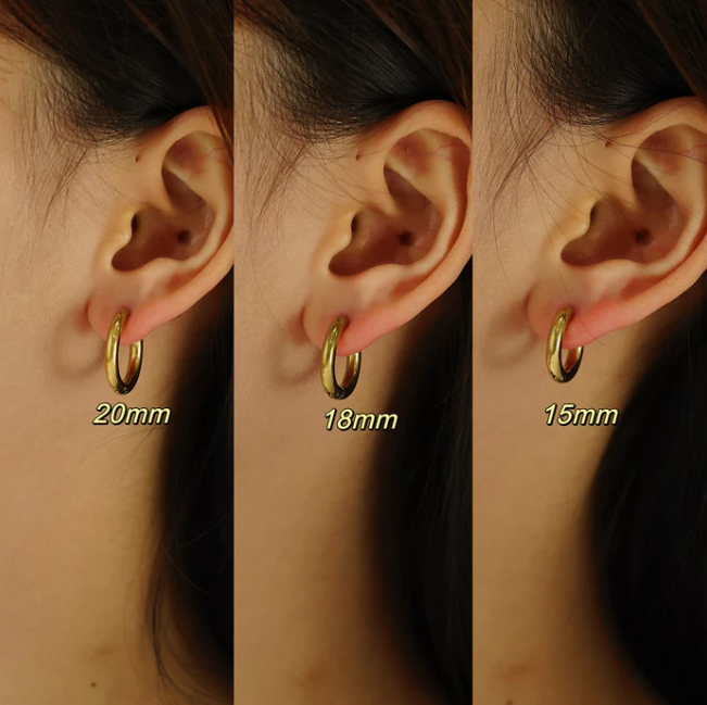 Koch La Ni Jewelry - Vente Petits anneaux - Boucles d'oreilles créoles plaquées or 18K3