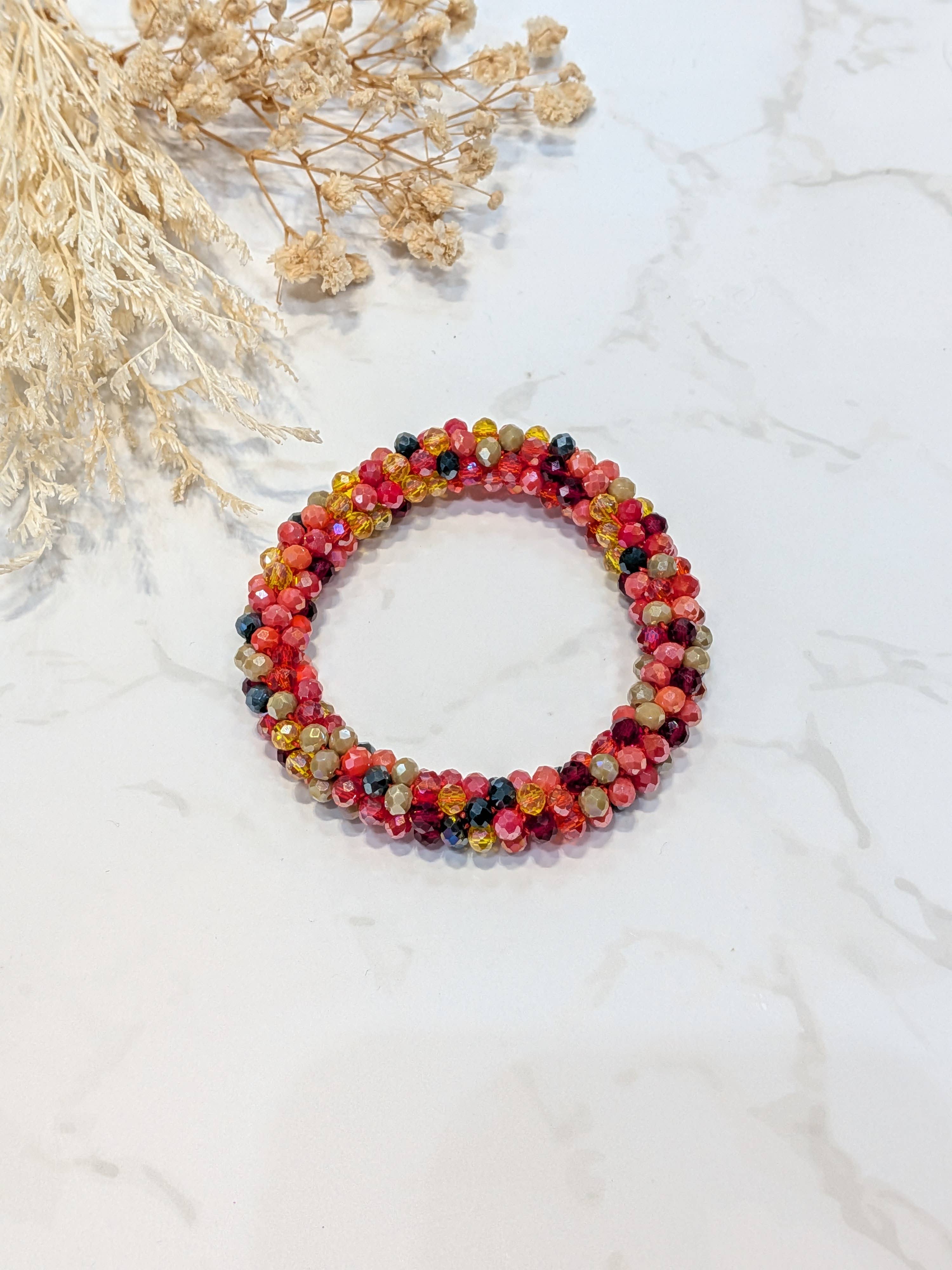 LOLO & YAYA - Wholesale Link & Chain Bracelet - Red-tone crystal effect bracelet24