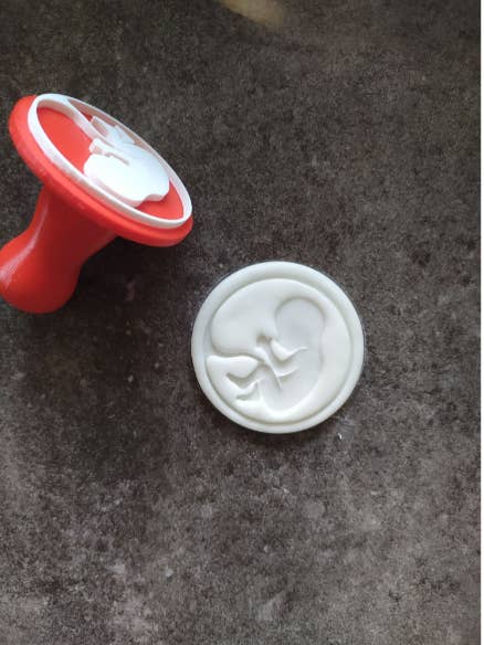 Carimbo com alça: feto | Redondo por atacado de 3Dkoupe