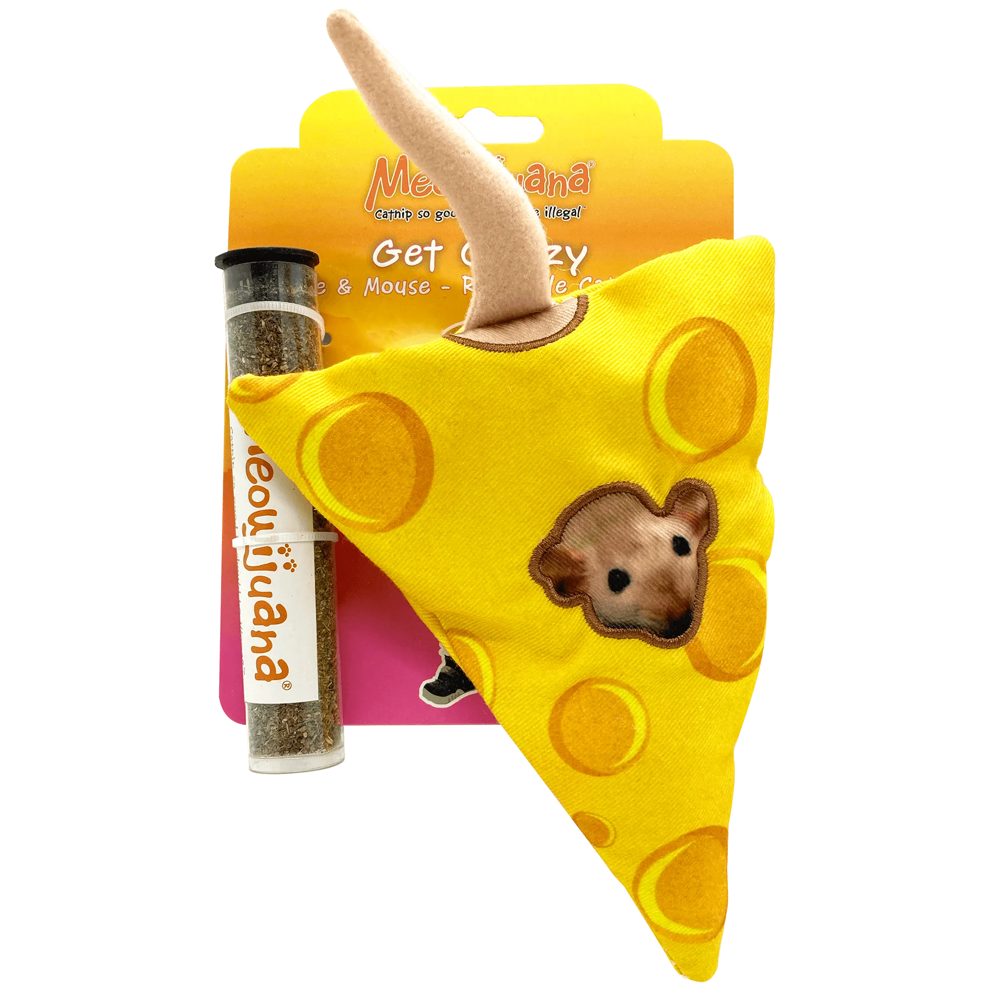 SmarterPaw | Meowijuana & Doggijuana – wholesale Pet toy – Cat – Meowijuana® Get Cheezy Cheese & Mouse Refillable Cat Toy0