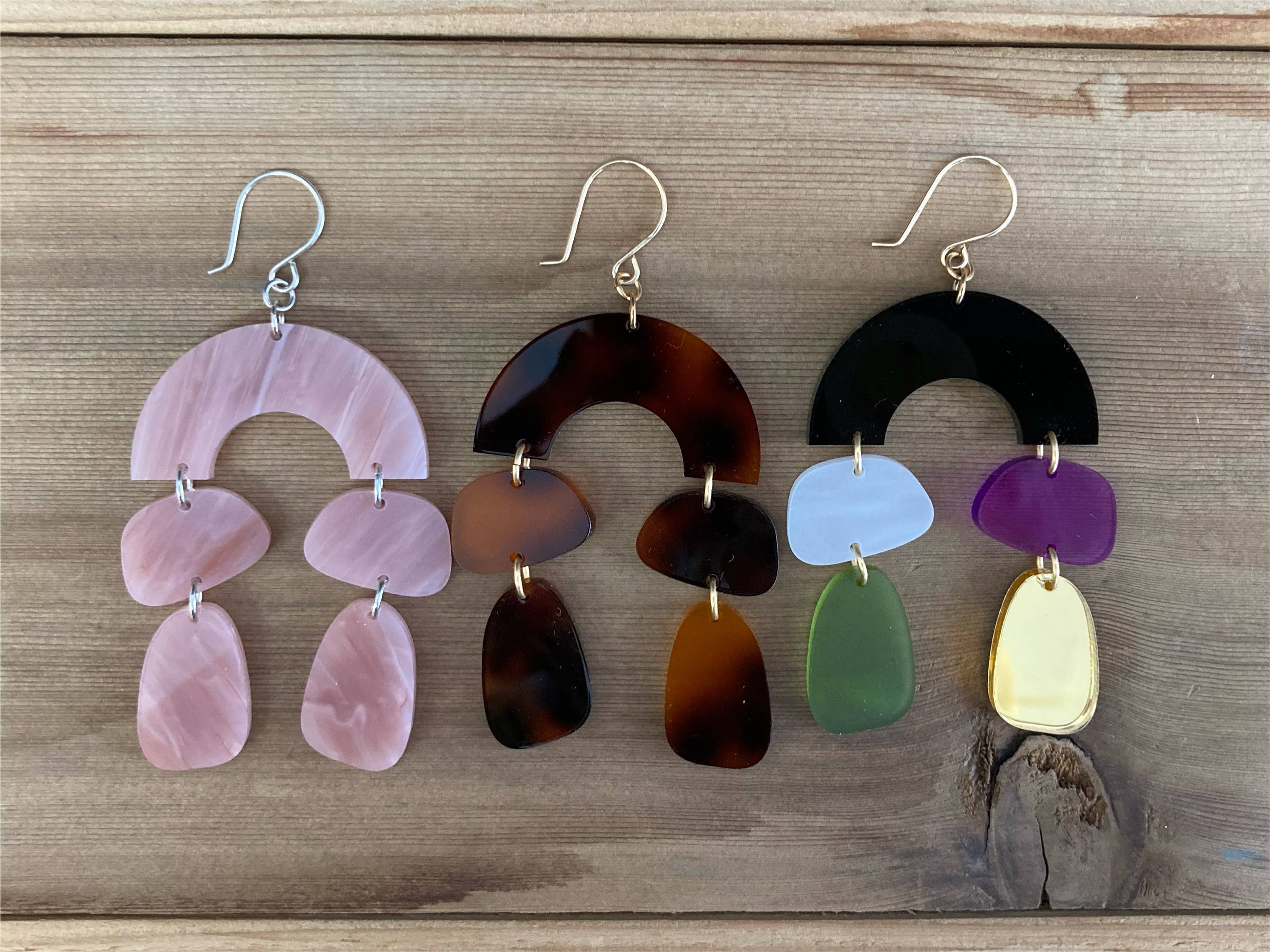 The Lost & Found - Wholesale Dangle Earrings - Arch Rival Earrings "Tortoise Shell"2