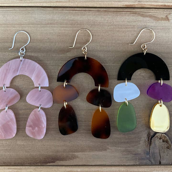 The Lost & Found - Wholesale Dangle Earrings - Arch Rival Earrings "Tortoise Shell"2