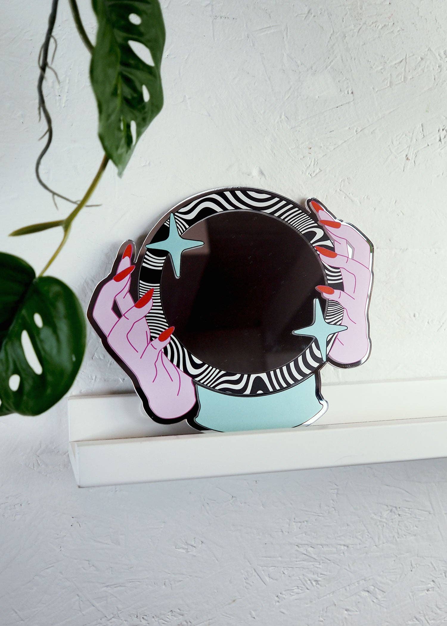 Printed Weird - Wholesale Wall Mirror - Magic Crystal Ball Mirror - Black & White