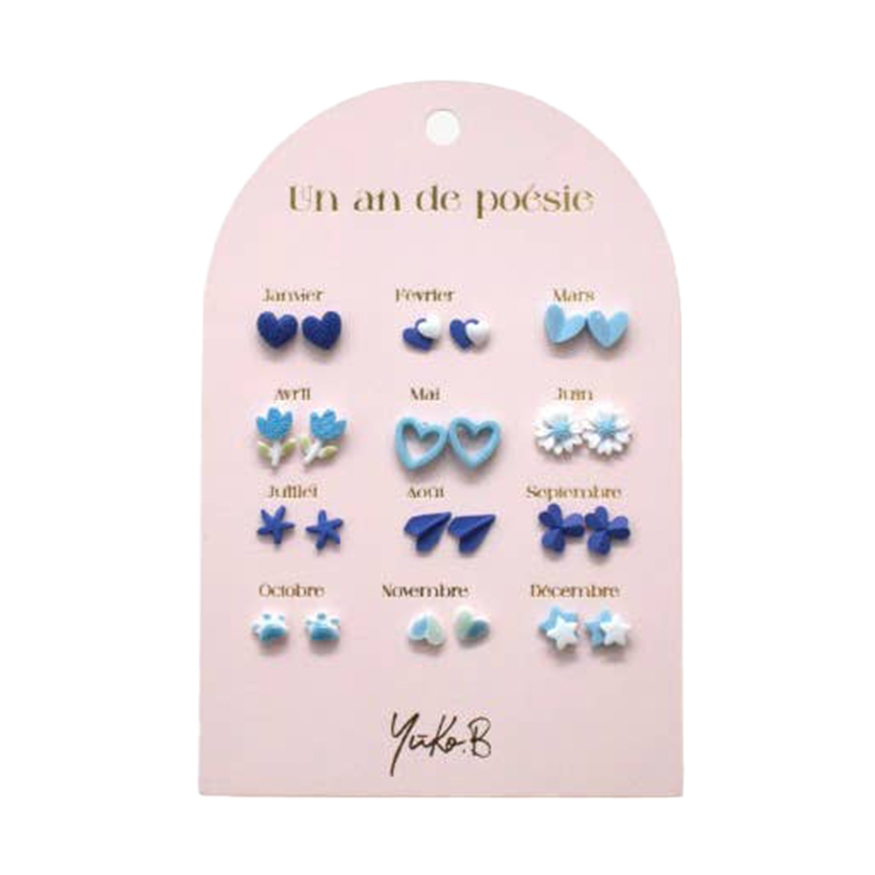 Kontiki - Wholesale Earrings - Kids - 12 Pairs of Earrings "A Year of Poetry" - Yuko B.4