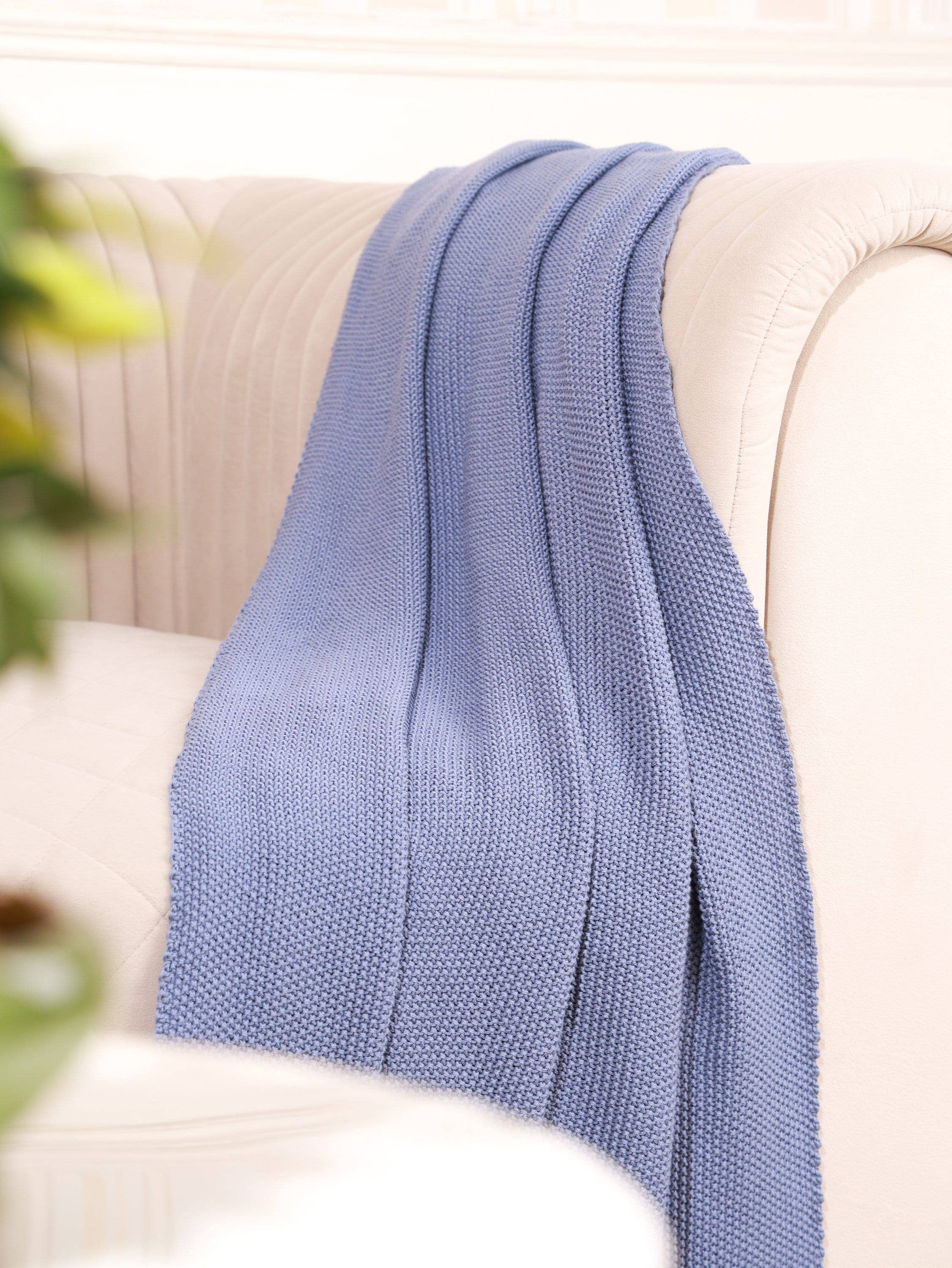 Whispering Threads - Vente Plaids - Jeté en coton léger | Tricot moderne, doux et respirant3