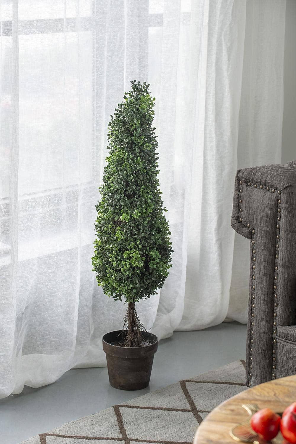 A&B Home Group Inc. - Vente Plantes artificielles - Arbre artificiel en buis de 7,5x7,5x35" dans un pot marron.6