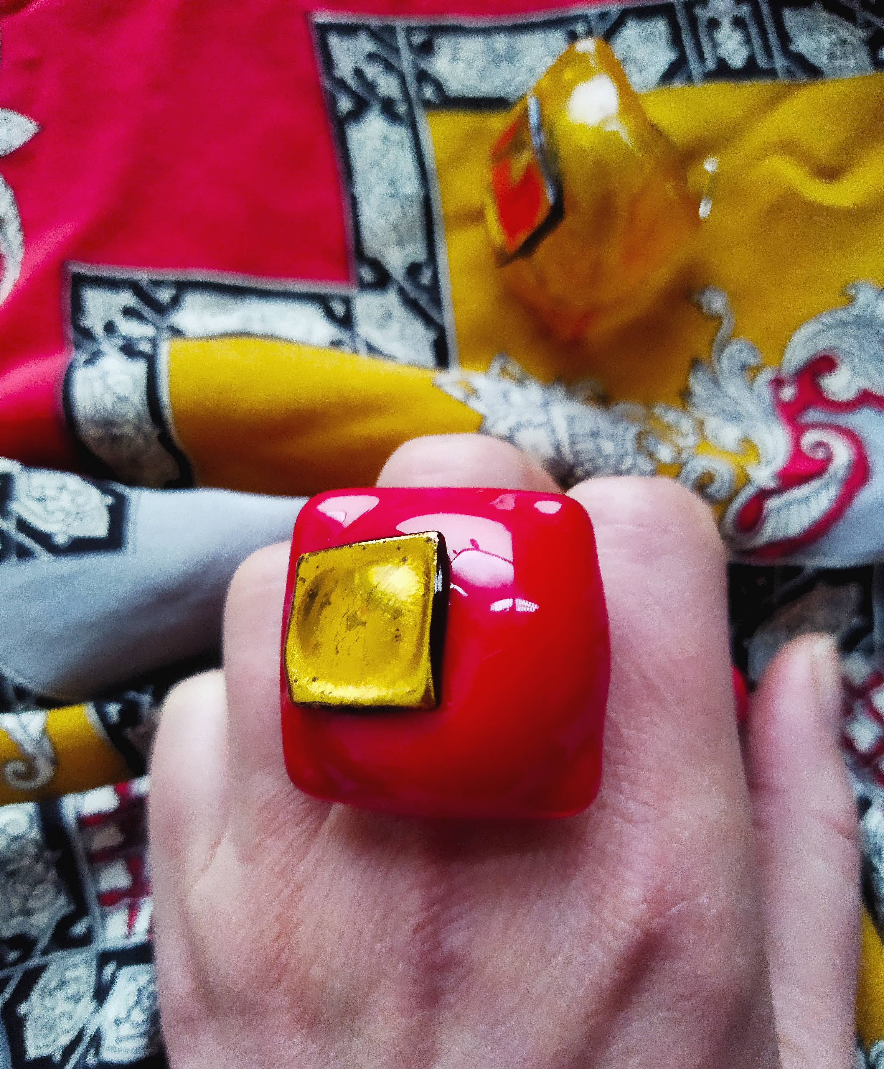 Rachel Ortiz - Wholesale Cocktail/Statement Ring - Poppy3