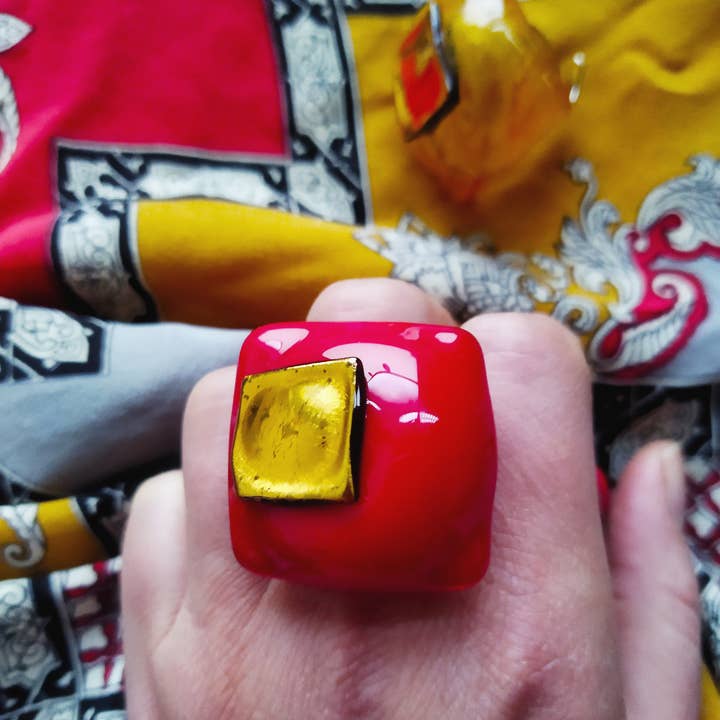 Rachel Ortiz - Wholesale Cocktail/Statement Ring - Poppy3