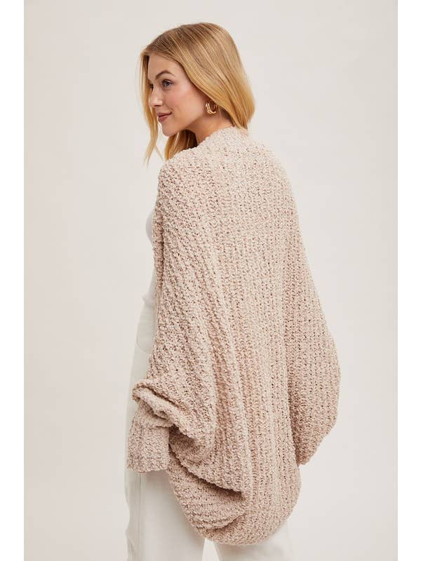 Vanilla Monkey - Wholesale Cardigan - Women's - Chunky Popcorn Knit Sweater Dolman Cardigan