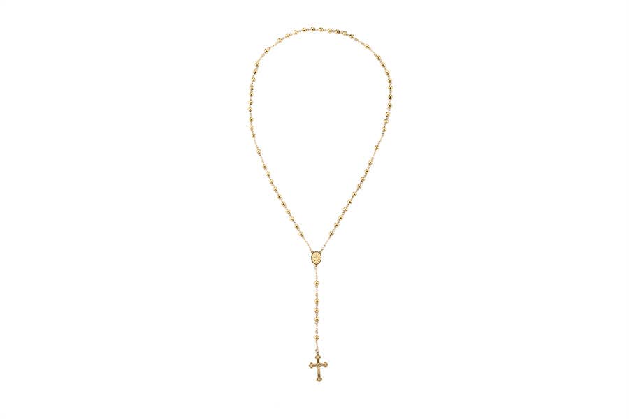 Nima Accessories Inc - Wholesale Prayer Beads Necklace - Gold Plated Dainty Beading Rosary0