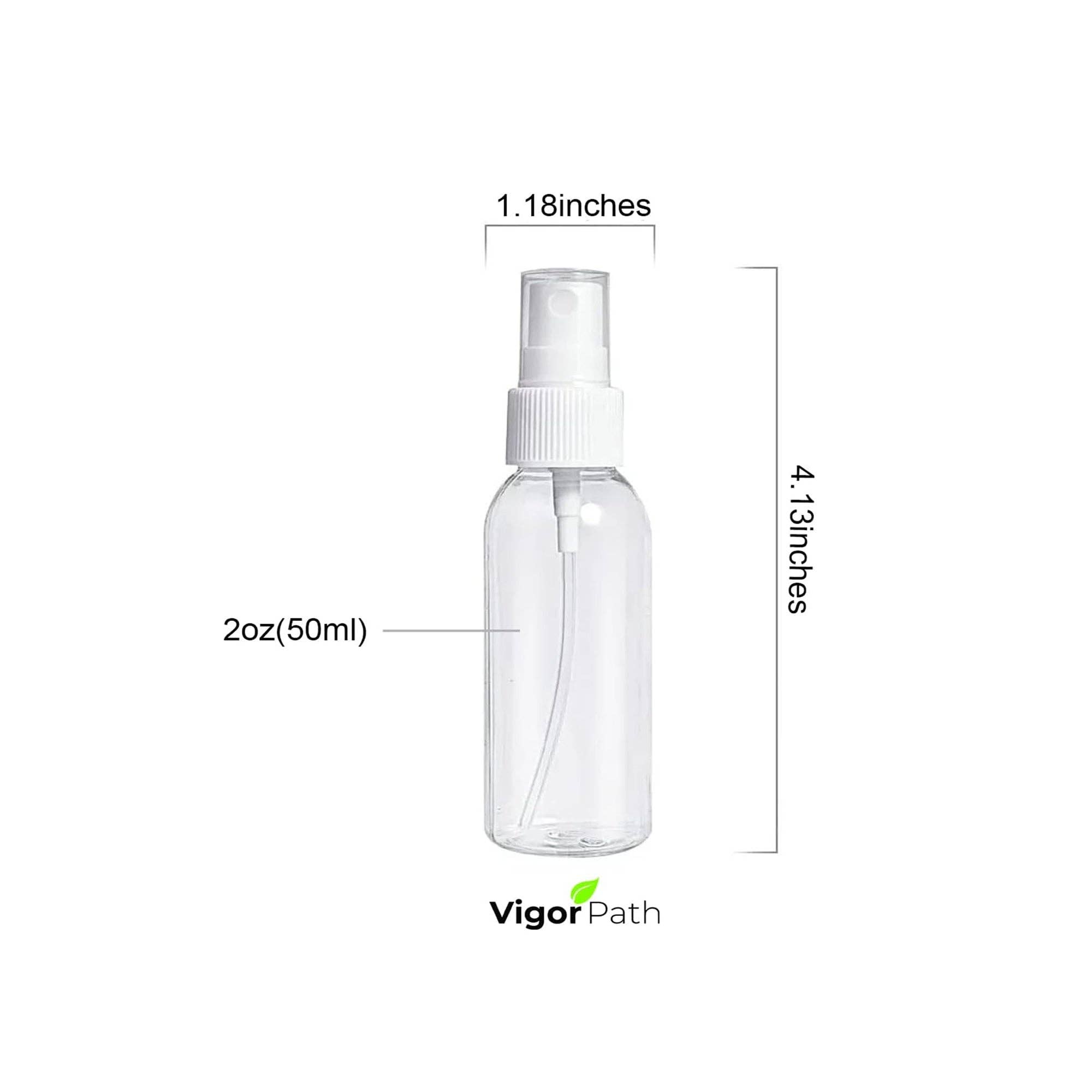 Vigor Path - Wholesale Spray Bottle - Mini Travel Spray Bottles, Set of 6 with Labels Included - 2oz/50ml6