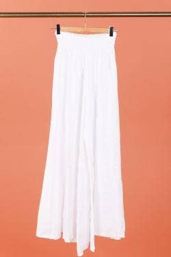 la maison des fibres naturelles - Wholesale Pants - Women's - Flared linen trousers 66031 100%LINEN9