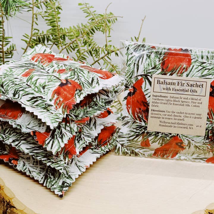 Wellness & Oils - Wholesale Sachet - Balsam Fir Sachet Infused with Essential Oils-Cardinals
