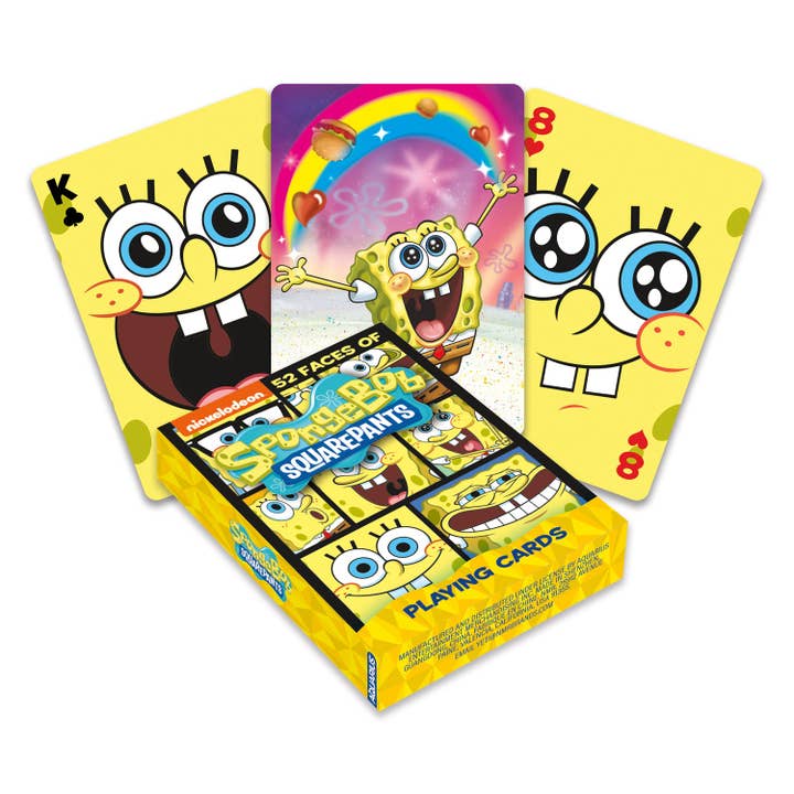 SpongeBob SquarePants Faces Playing Cards for wholesale by AQUARIUS, GAMAGO, ICUP, & ROCK SAWS by NMR Brands