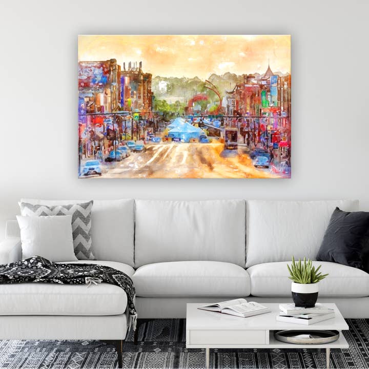 Art Canvases, Nashville TN, Honky Tonk Highway for wholesale by G.O.A.T House of Creative