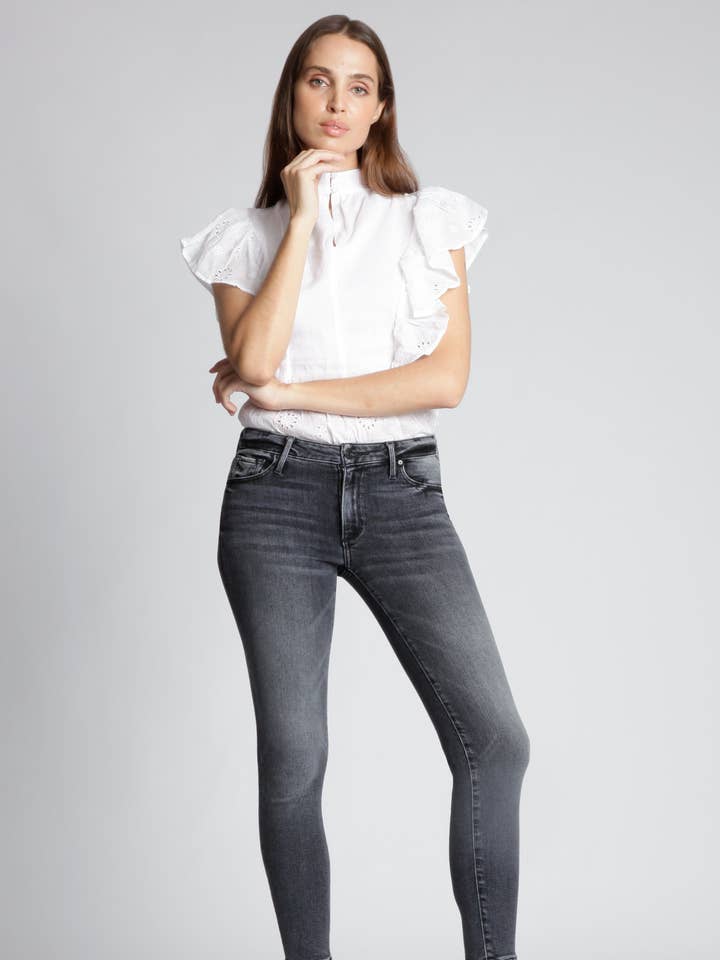Jude Crop - Todavía de la noche para venta al por mayor de Black Orchid Denim