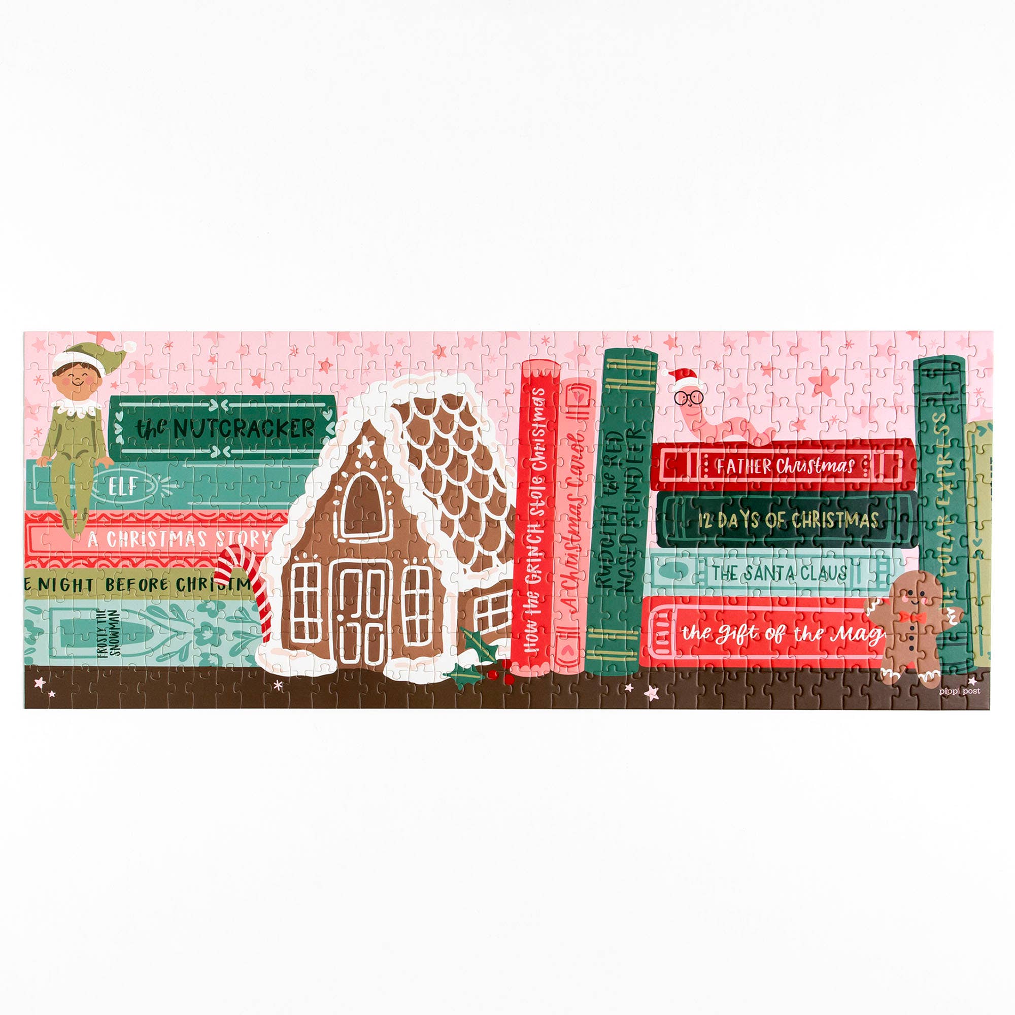 Pippi Post - Wholesale Puzzle - Kids - Holiday Bookshelf - 400 Piece Panoramic Jigsaw Puzzle3