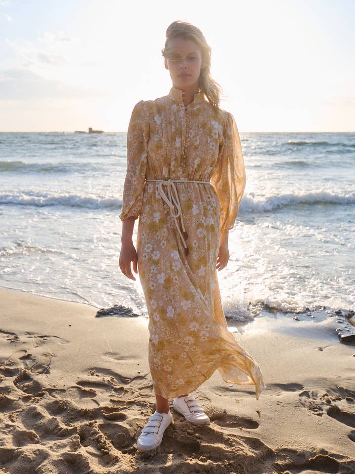 Oli and Kubo - Wholesale Dress – Women's - IZA MAXI SHIRT DRESS - DITSY FLORAL0