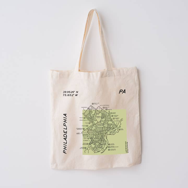 Philadelphia Map Tote for wholesale by By Aleisha