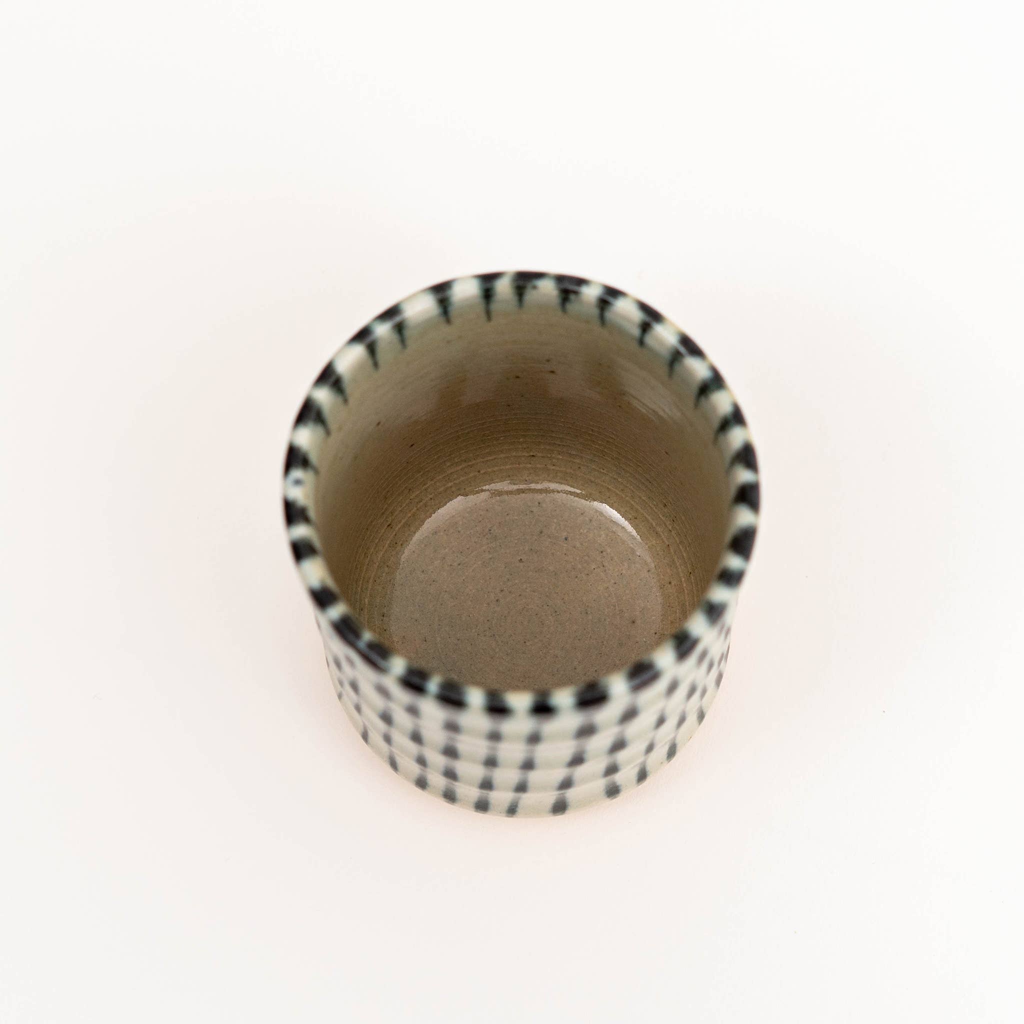 U PLUS INC - Vente Tasse à café/thé - Tasse à thé japonaise yunomi artisanale Mino Ware avec motifs rayés4