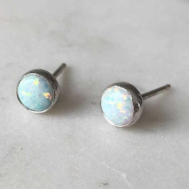 Opal Gemstone Stud Earrings for wholesale by Strut Jewelry