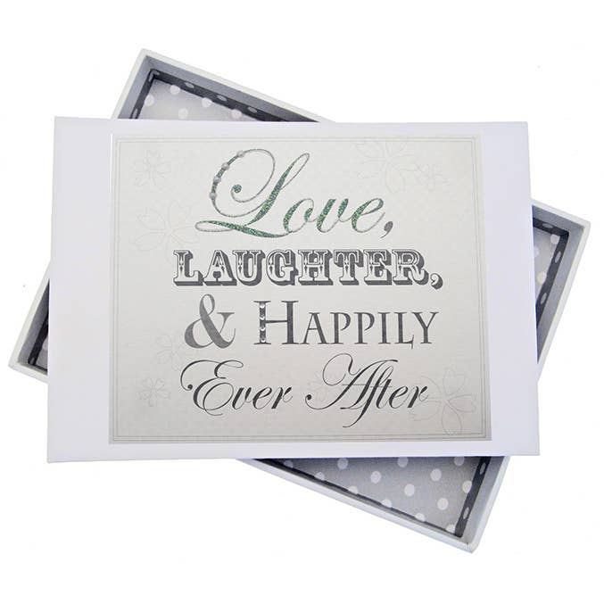 White Cotton Cards - Wholesale Photo Album - Wedding Love Laughter Photo Album - Mini (LW1T)