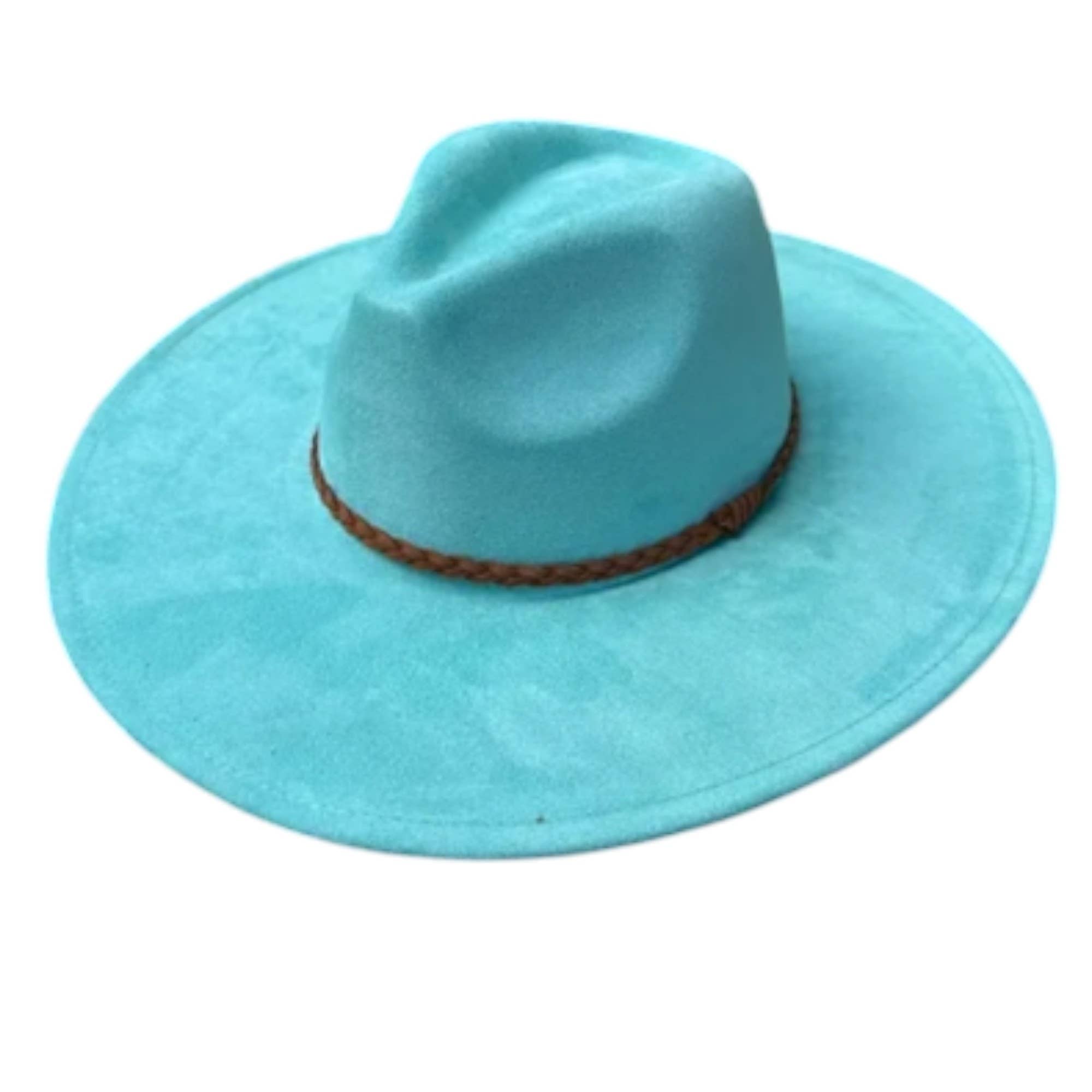 Portia Hat – wholesale Fedora - Unisex – Wide Brim Vegan Suede Hat – Classic & Stylish 13