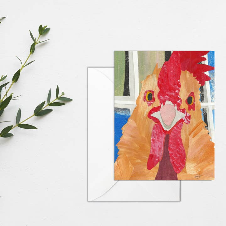 Mandy Warhol Fine Art - Wholesale Everyday Greeting Card - Chicken Note Card1