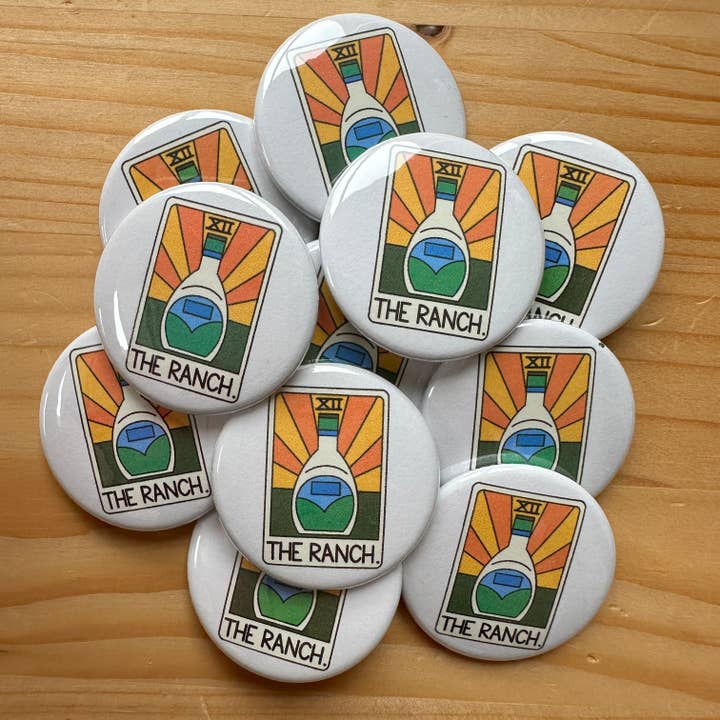Le bouton de carte de tarot Midwest Ranch Dressing pour la vente par Craftinista Girl