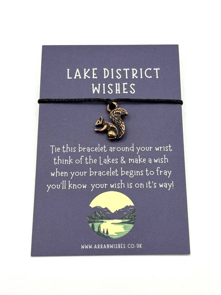 Lake District-inspireret rødegerønskearmbånd for engroshandel hos Arran Wishes