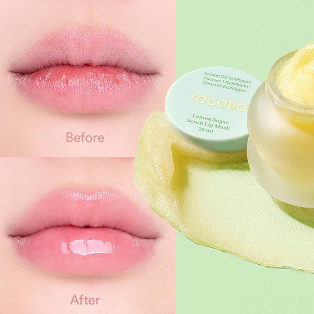 Best Beauty Group - Vente Gommage à lèvres - Masque exfoliant pour les lèvres végétalien au sucre de citron TOCOBO5