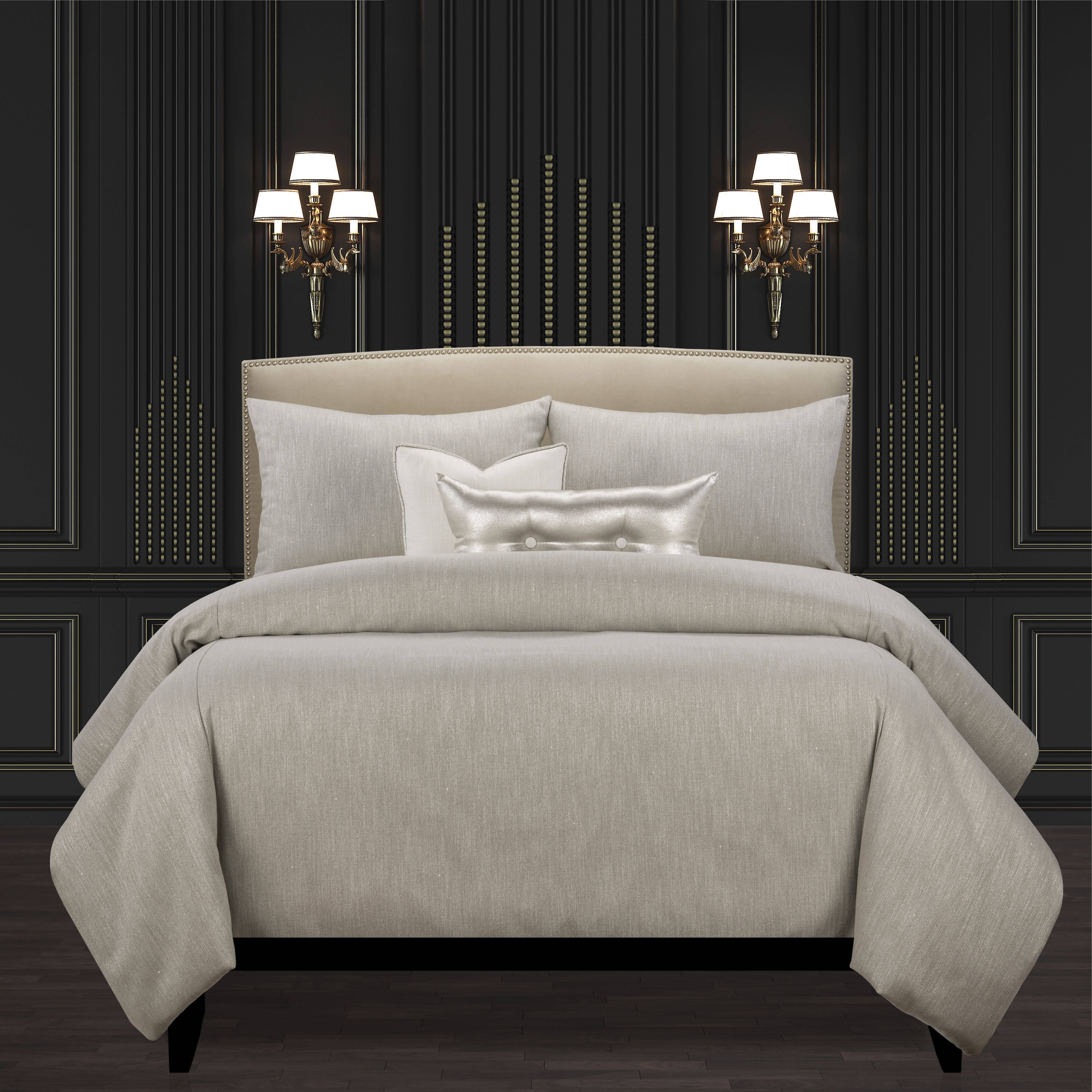 F Scott Fitzgerald Lumiere Truffle Luxury Bedding Set for wholesale on Faire1