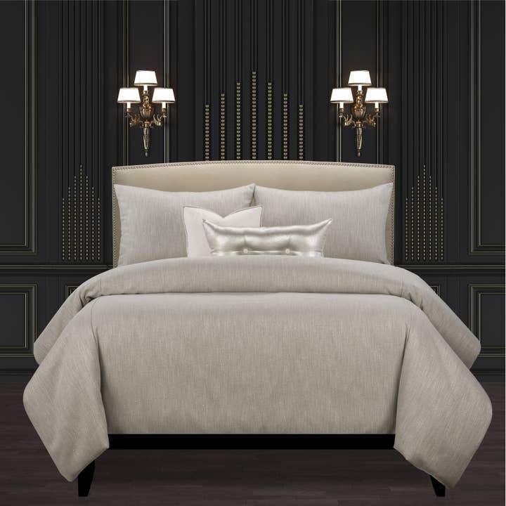 F Scott Fitzgerald Lumiere Truffle Luxury Bedding Set for wholesale on Faire1