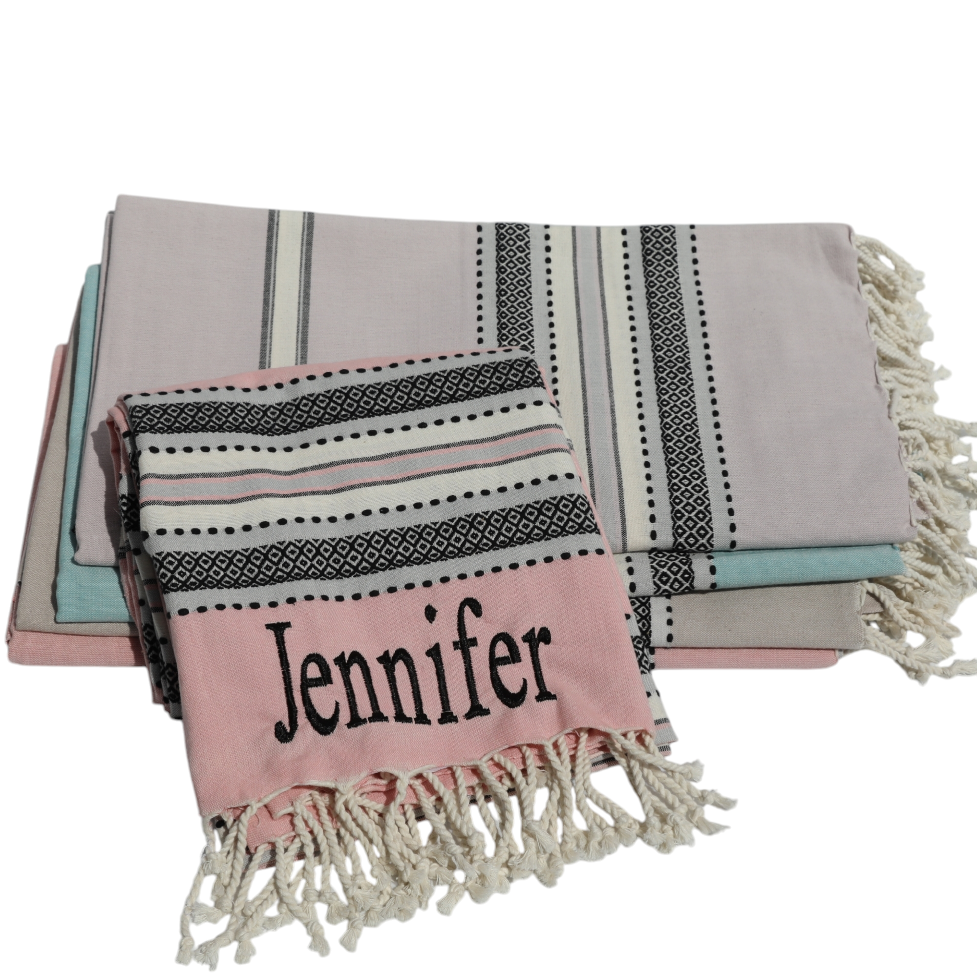 CocoMiaDesign - Wholesale Beach towel - Customizable Turkish Towel Set Embridery Name Logo 5