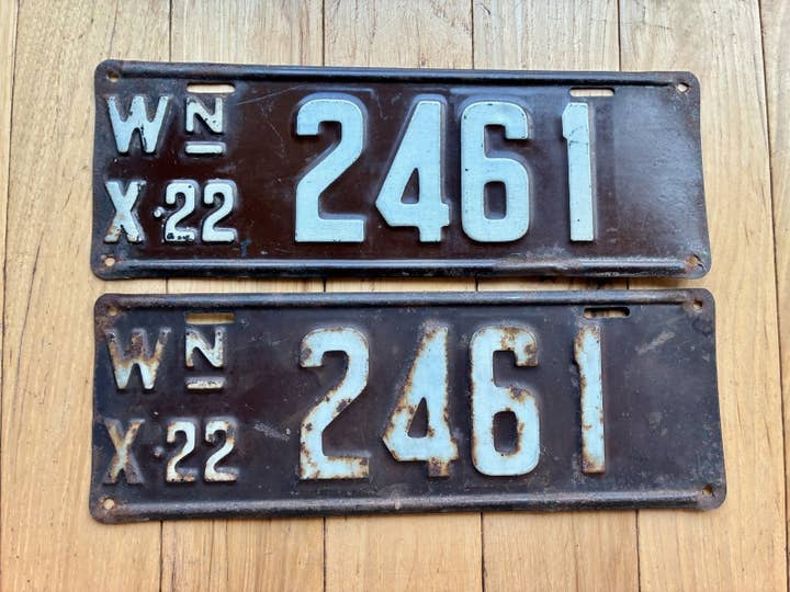 Par af 1922 Washington State nummerplader for engroshandel hos RusticPlates