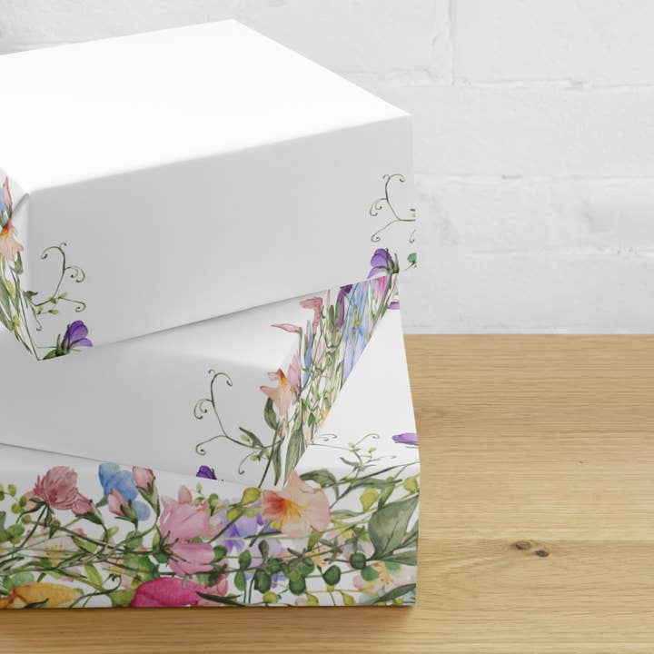 Floral Garden Wrapping Paper for wholesale by Wishbrush