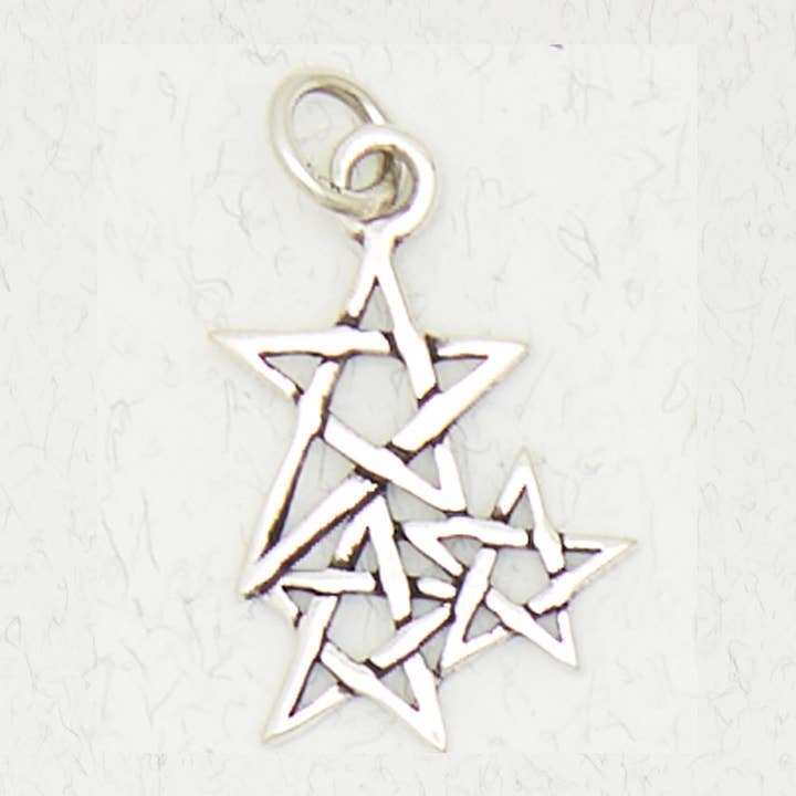 Sterling Silver Pendant - Pentagram Cluster for wholesale by Nirvana LLC